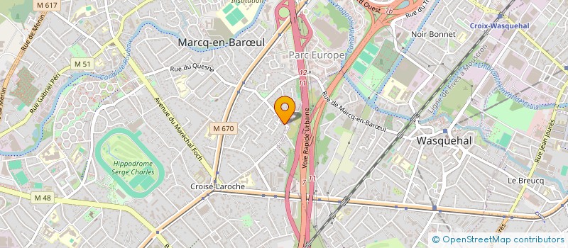 localisation de l'entreprise HD PATRIMOINE à MARCQ-EN-BARŒUL
