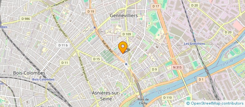 localisation de l'entreprise HD PROD à ASNIERES-SUR-SEINE