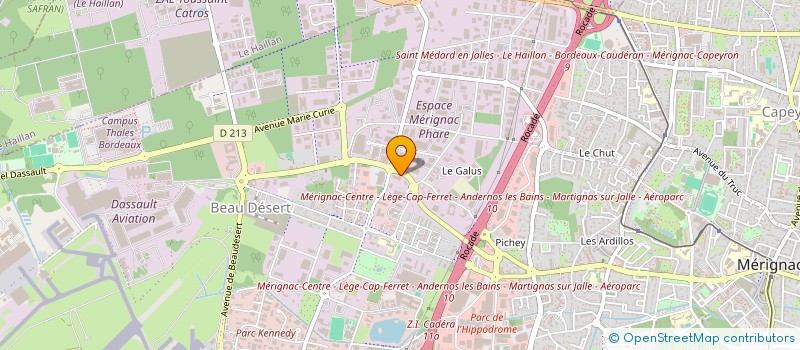 localisation de l'entreprise HD TECHNOLOGIES à MERIGNAC