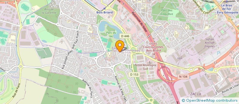 localisation de l'entreprise HD TRANSPORT DEMENAGEMENT  EVRY-COURCOURONNES