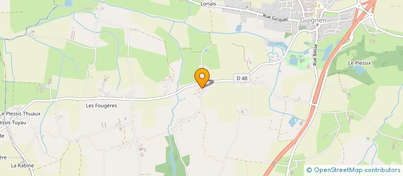 localisation de l'entreprise HDB IMMOBILIER  GUIGNEN