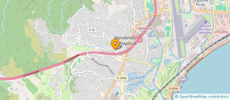 localisation de l'entreprise HDC AMENAGEMENTS à MANDELIEU-LA-NAPOULE