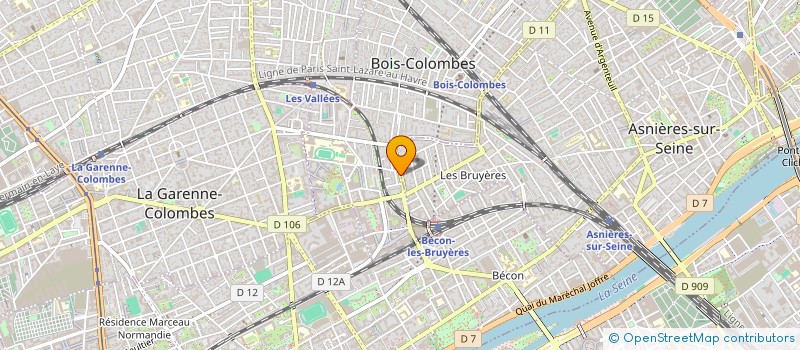 localisation de l'entreprise HDC IMMOBILIER à BOIS-COLOMBES