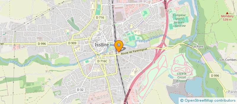 localisation de l'entreprise HDDC  ISSOIRE