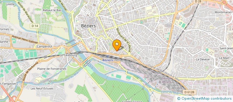 localisation de l'entreprise HDF  BEZIERS