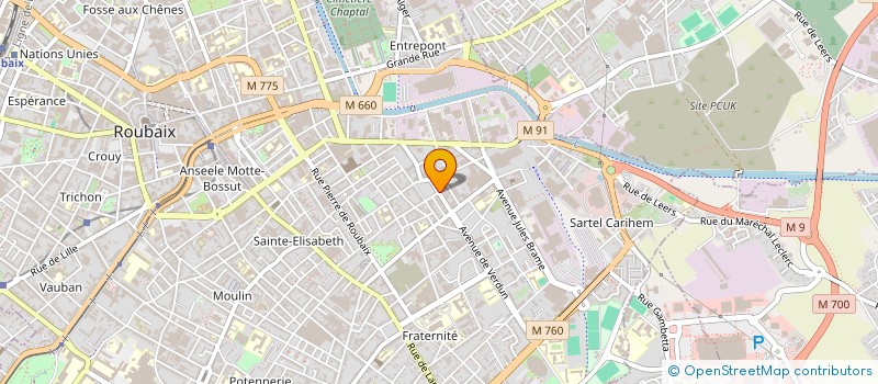 localisation de l'entreprise HDF ASSURANCES ROUBAIX 2  ROUBAIX