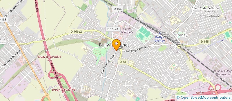 localisation de l'entreprise HDF CHAUFFAGE  BULLY-LES-MINES