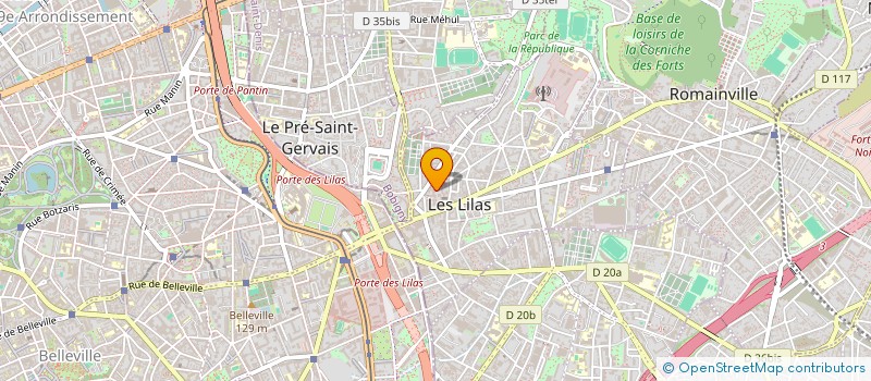 localisation de l'entreprise HDF CONSULTING à LES LILAS