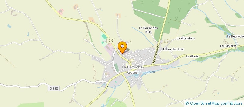 localisation de l'entreprise HDF DEVELOPPEMENT à LA BAZOCHE-GOUET