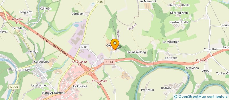 localisation de l'entreprise HDG ROSSIGNOL  CHATEAULIN