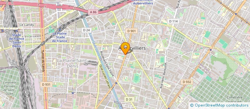 localisation de l'entreprise HDH à AUBERVILLIERS