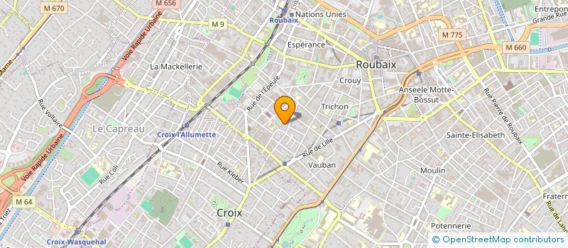 localisation de l'entreprise HDI TRANSPORT  ROUBAIX