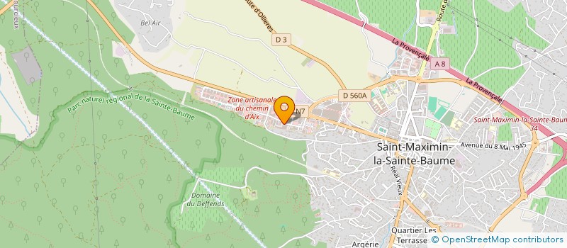 localisation de l'entreprise HDJP CUISINES à SAINT-MAXIMIN-LA-SAINTE-BAUME