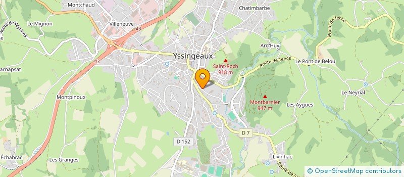 localisation de l'entreprise HDL  YSSINGEAUX