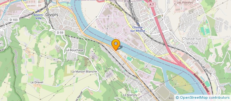 localisation de l'entreprise HDM MENUISERIE  GIVORS