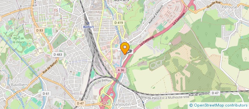 localisation de l'entreprise HDPLF SARL à BELFORT
