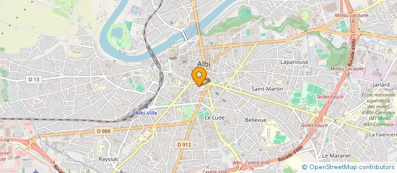 localisation de l'entreprise HDV IMMOBILIER à ALBI