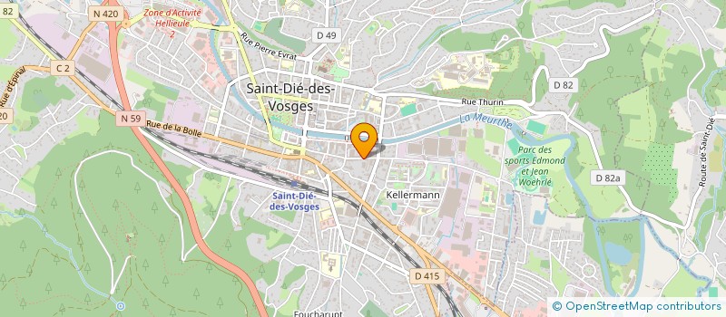 localisation de l'entreprise HDV ST DIE  SAINT-DIE-DES-VOSGES