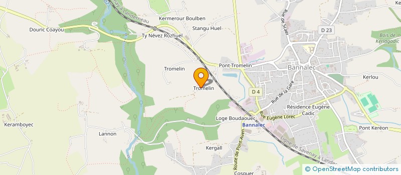 localisation de l'entreprise HE 29  BANNALEC