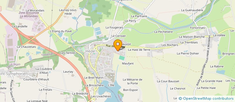 localisation de l'entreprise HE DE BOULES  HEDE-BAZOUGES