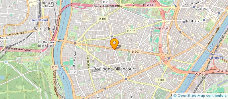 localisation de l'entreprise HE IMMOBILIER à BOULOGNE-BILLANCOURT