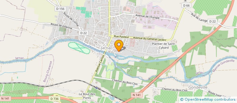 localisation de l'entreprise HEADCASES à JARNAC