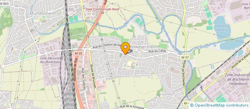 localisation de l'entreprise HEALTH HOUSE  SOUFFELWEYERSHEIM