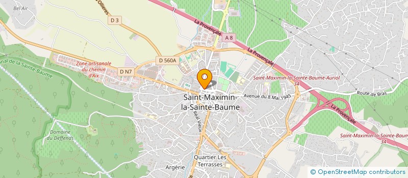 localisation de l'entreprise HEALTHES à ST MAXIMIN LA STE BAUME