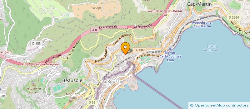 localisation de l'entreprise HEARTSTONE à ROQUEBRUNE-CAP-MARTIN