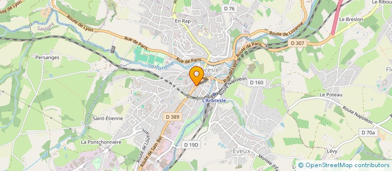 localisation de l'entreprise HEARTWOOD PRODUCTION  L'ARBRESLE