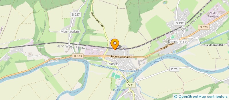 localisation de l'entreprise HEB  RANCHOT