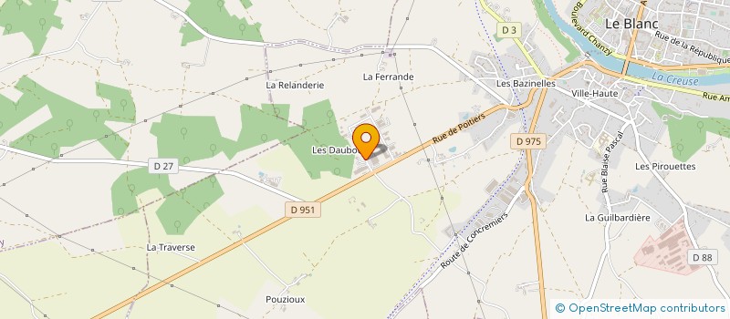 localisation de l'entreprise HEBCO SUD SA à LE BLANC