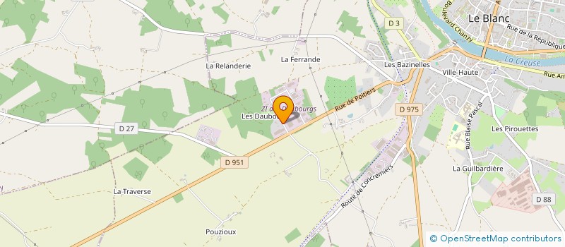 localisation de l'entreprise HEBCO THERMIQUE à LE BLANC