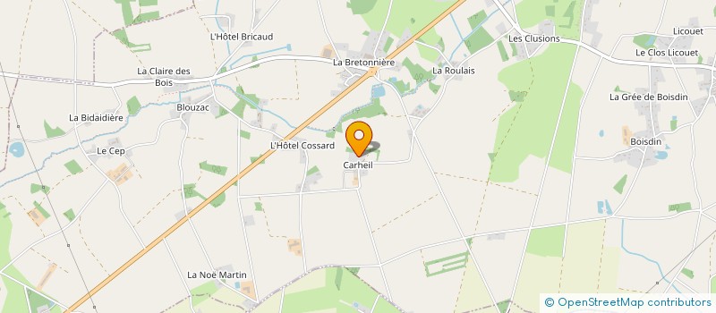 localisation de l'entreprise HEBERGEMENT ANIMAUX TEMPORAIRE HOSPICE ET INSERTION  LA GRIGONNAIS