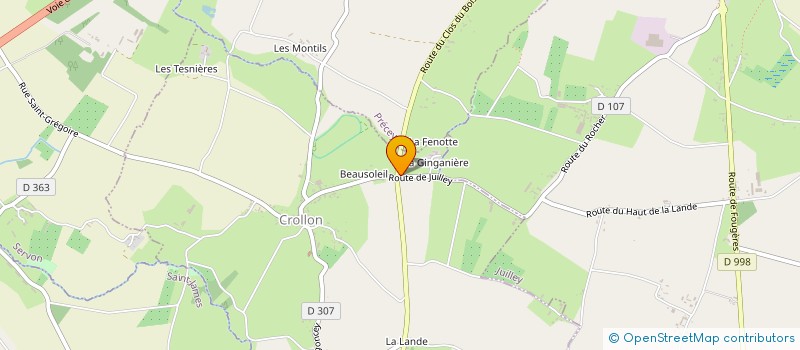 localisation de l'entreprise HEBERGEMENT CROLLON  CROLLON