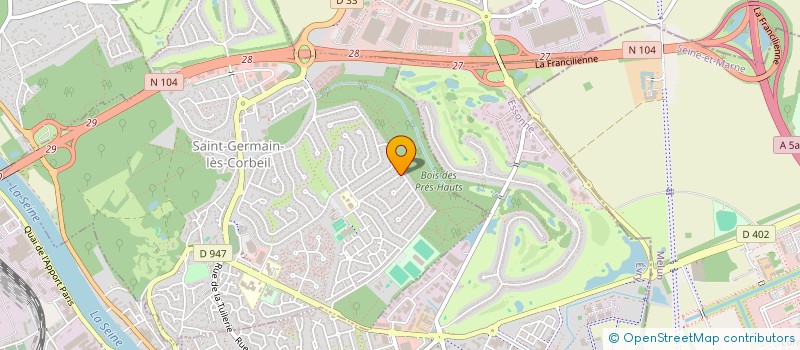 localisation de l'entreprise HEBETECH à SAINT-GERMAIN-LES-CORBEIL