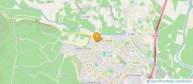 localisation de l'entreprise HEBMI  PEZENAS