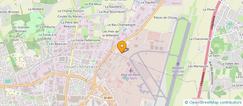 localisation de l'entreprise HEBRAS  PARCAY-MESLAY