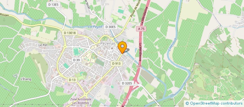 localisation de l'entreprise HEC-DANTAN à PEZENAS