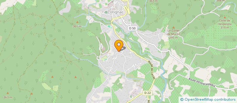 localisation de l'entreprise HECQ & CO  COTIGNAC