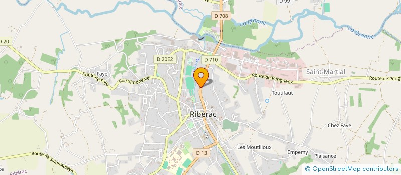 localisation de l'entreprise HECQUET ET FILLE à RIBERAC