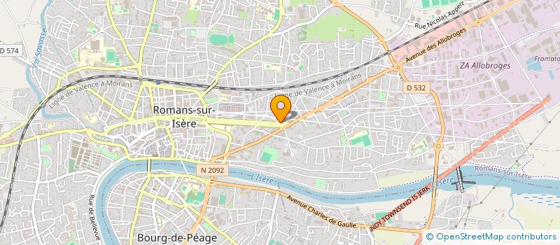 localisation de l'entreprise HEDA  ROMANS-SUR-ISERE