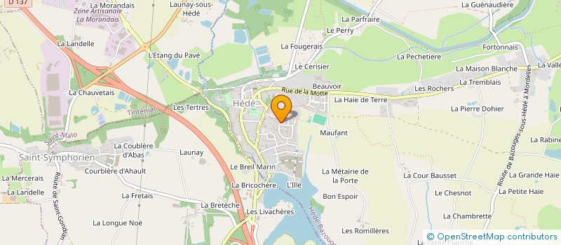 localisation de l'entreprise HEDE CONSEILS  HEDE-BAZOUGES