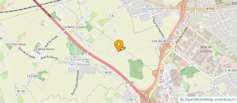 localisation de l'entreprise HEDERA à ENNETIERES-EN-WEPPES