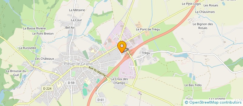 localisation de l'entreprise HEDREUIL à PLELAN-LE-GRAND