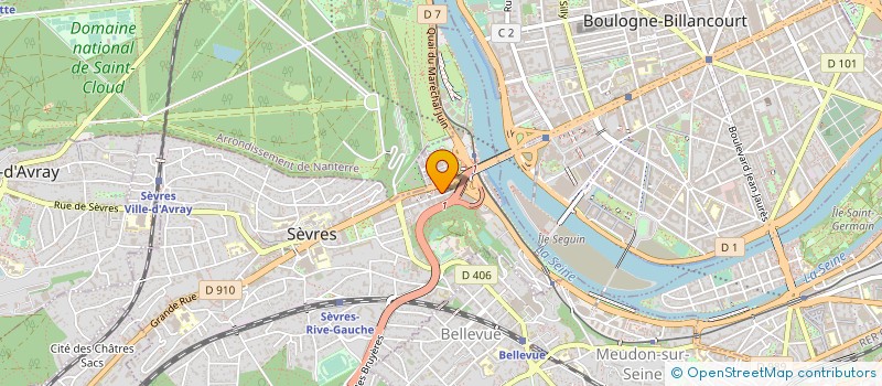 localisation de l'entreprise HEIDENHAIN FRANCE SARL à SEVRES