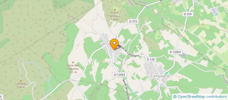 localisation de l'entreprise HELA  GARRIGUES