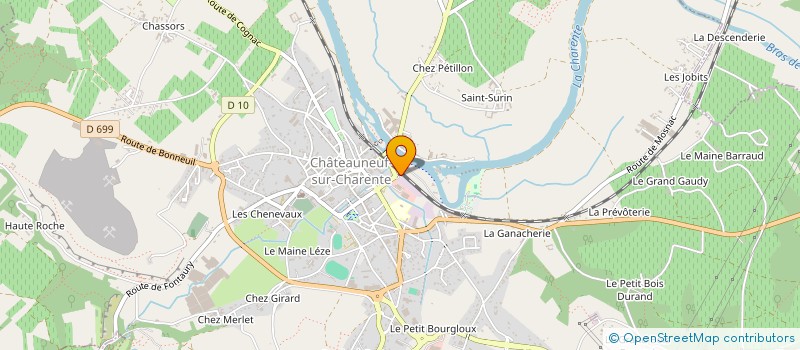 localisation de l'entreprise HELACAS à CHATEAUNEUF-SUR-CHARENTE