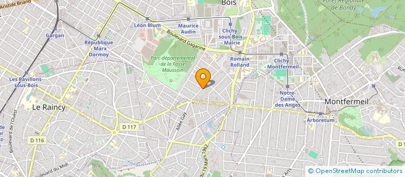 localisation de l'entreprise HELANE à CLICHY-SOUS-BOIS