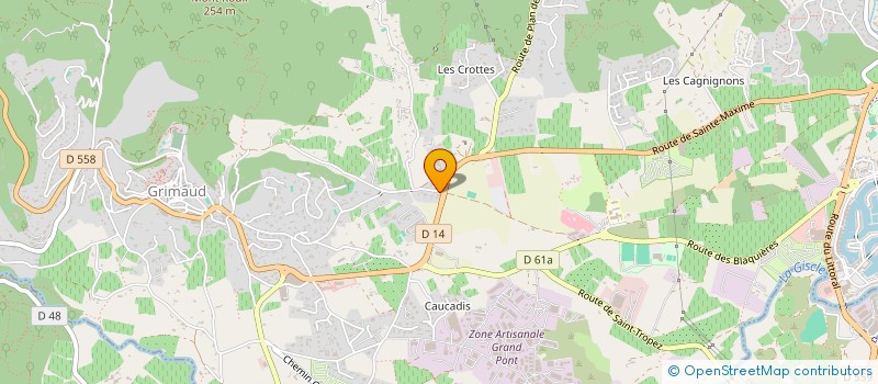 localisation de l'entreprise HELDA à GRIMAUD